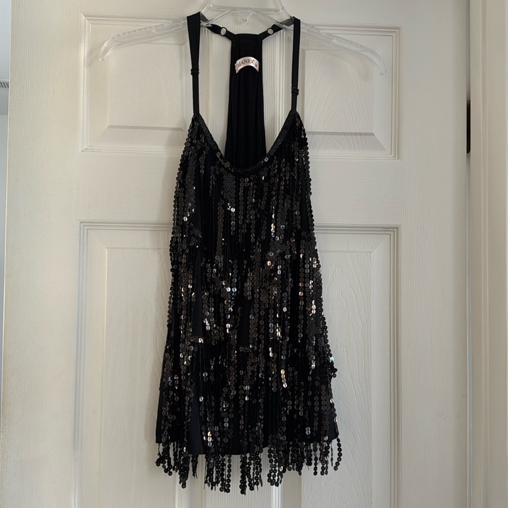 Black Sequined Top